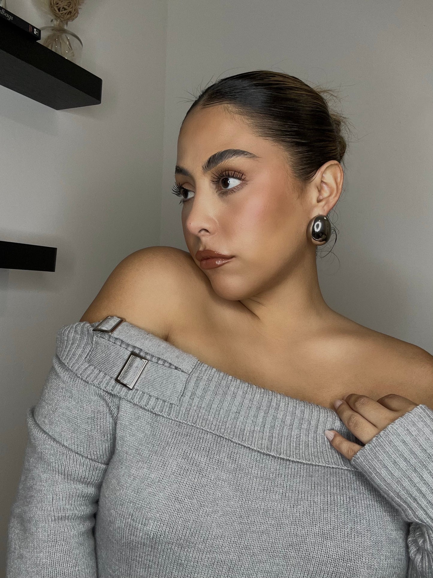 Silver Oval Earrings