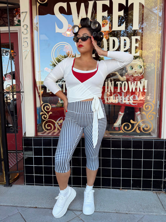 Cream Soda Wrap Top