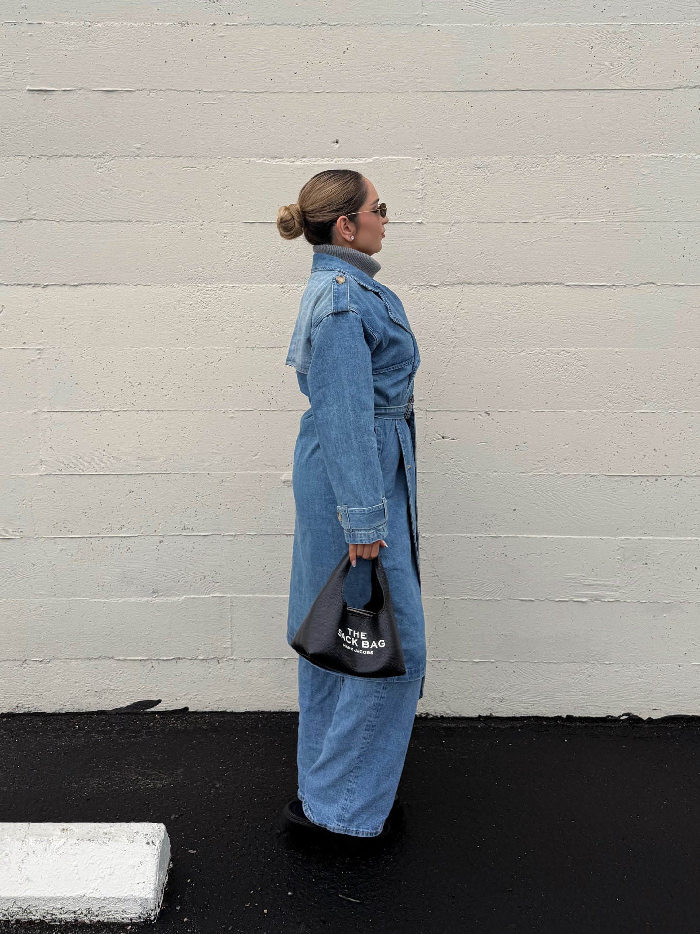 Winter Blue Trench Coat