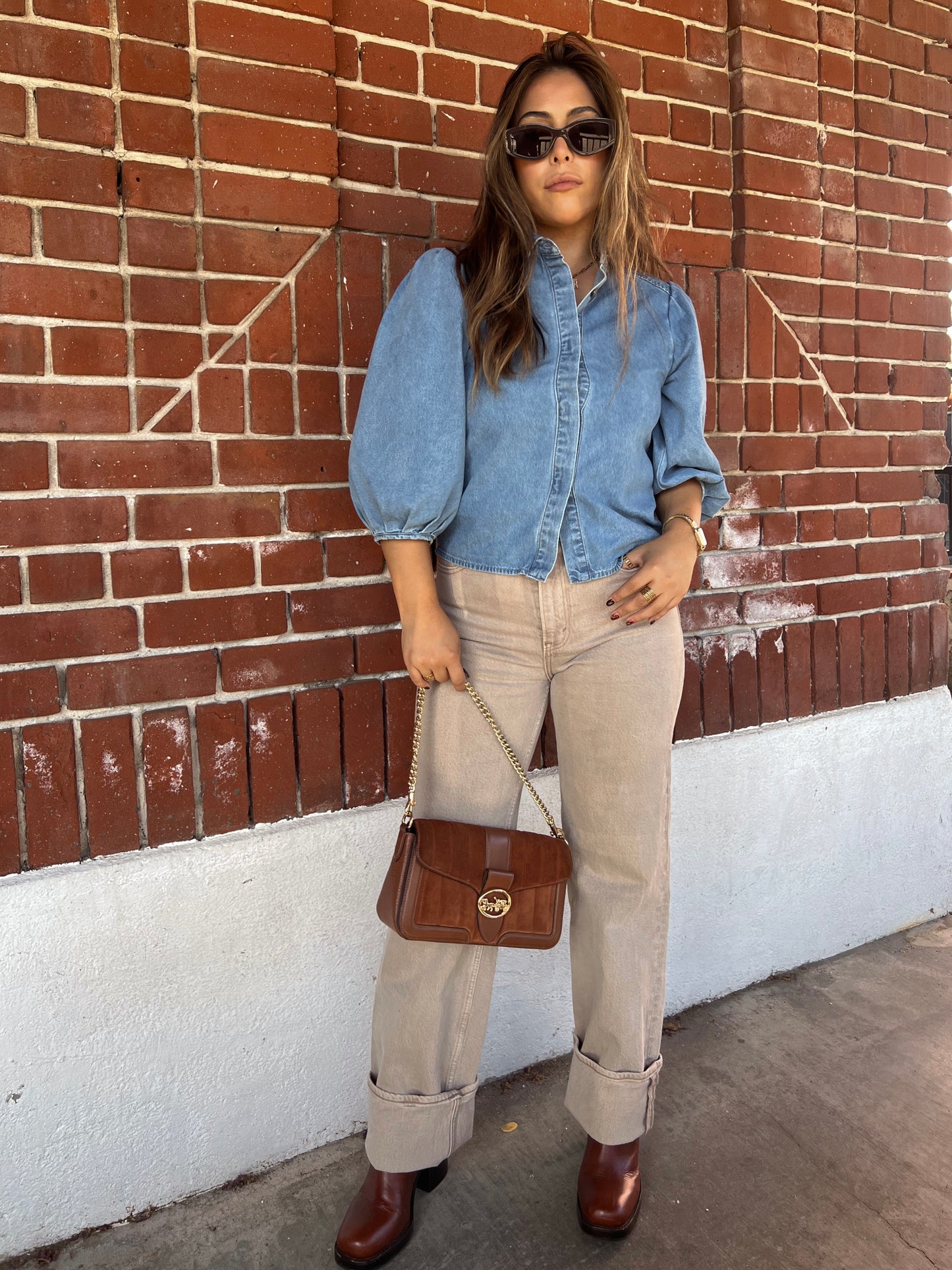 Harper Denim Blouse