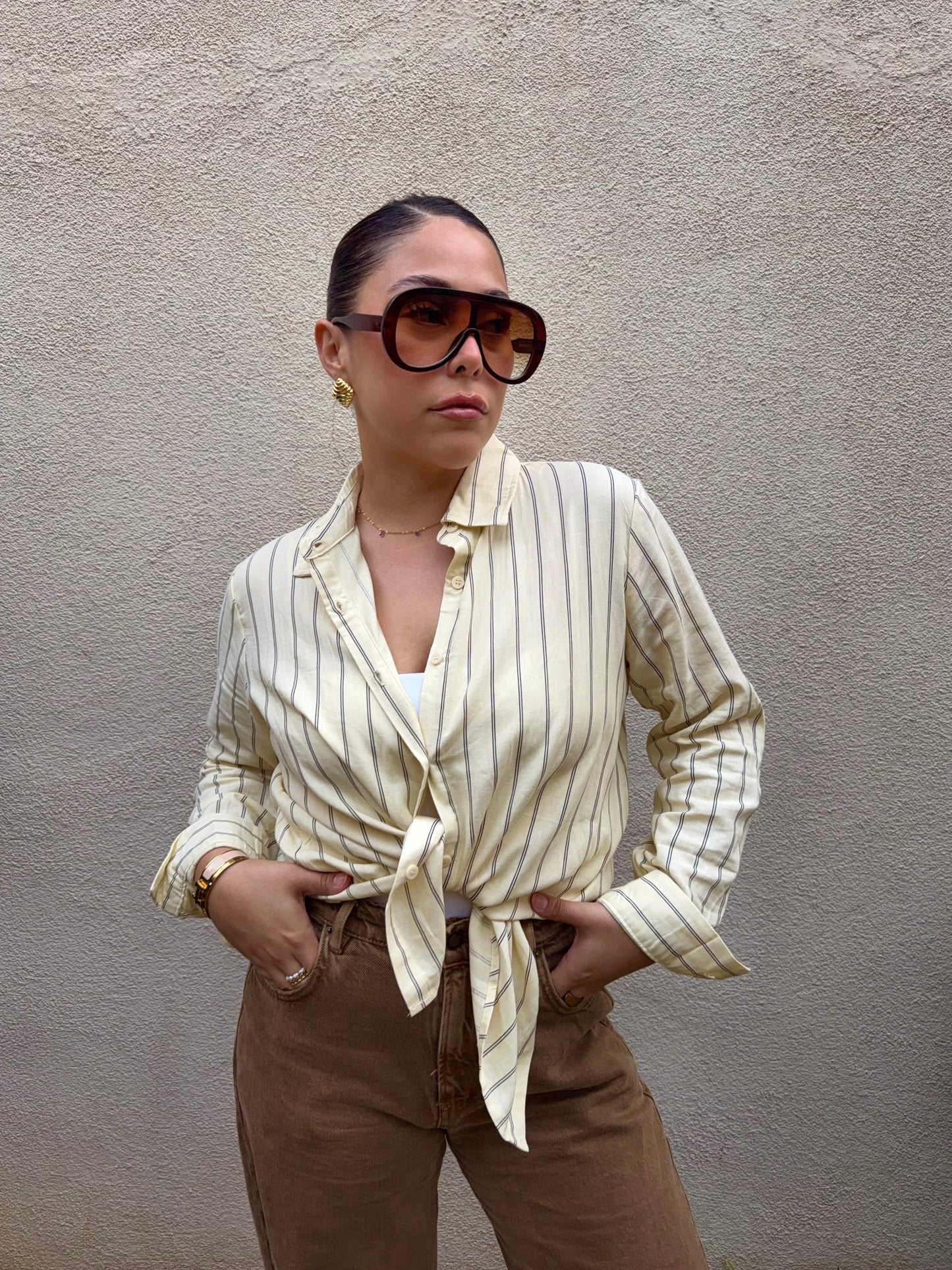 Buttercream Striped Blouse