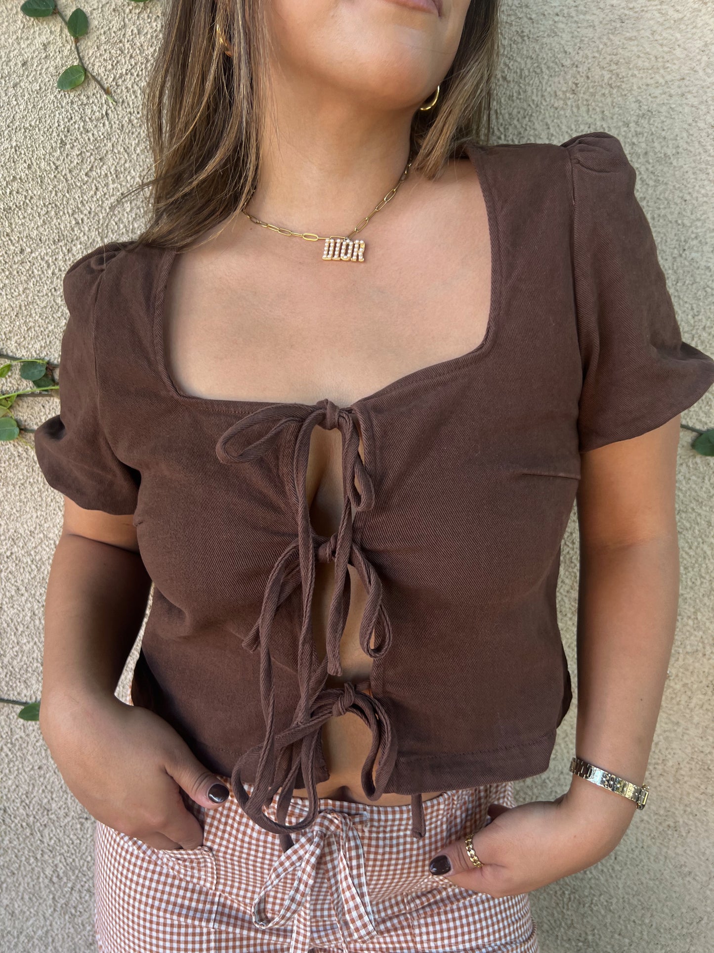 Espresso Denim Blouse