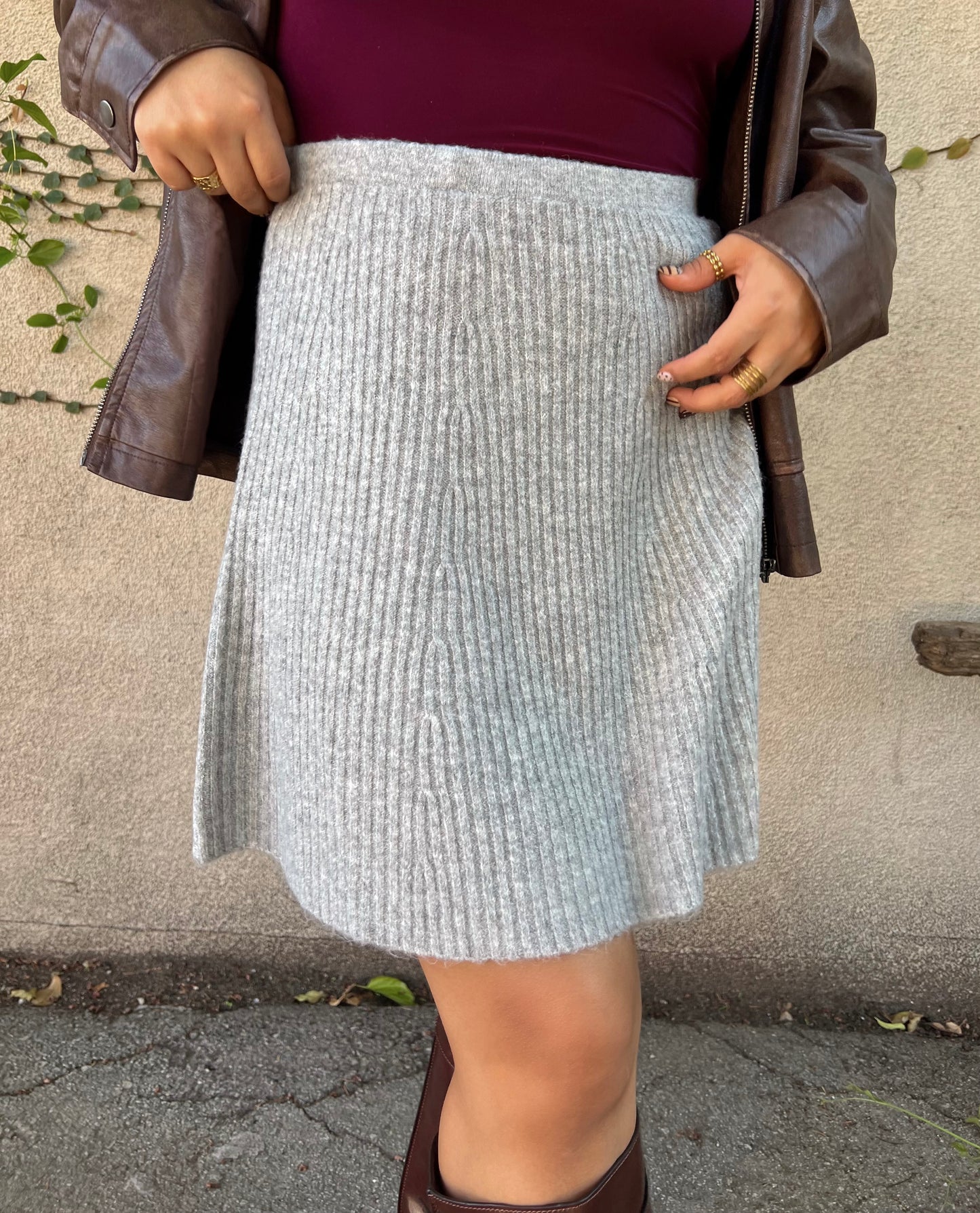 Oat Knit Skirt