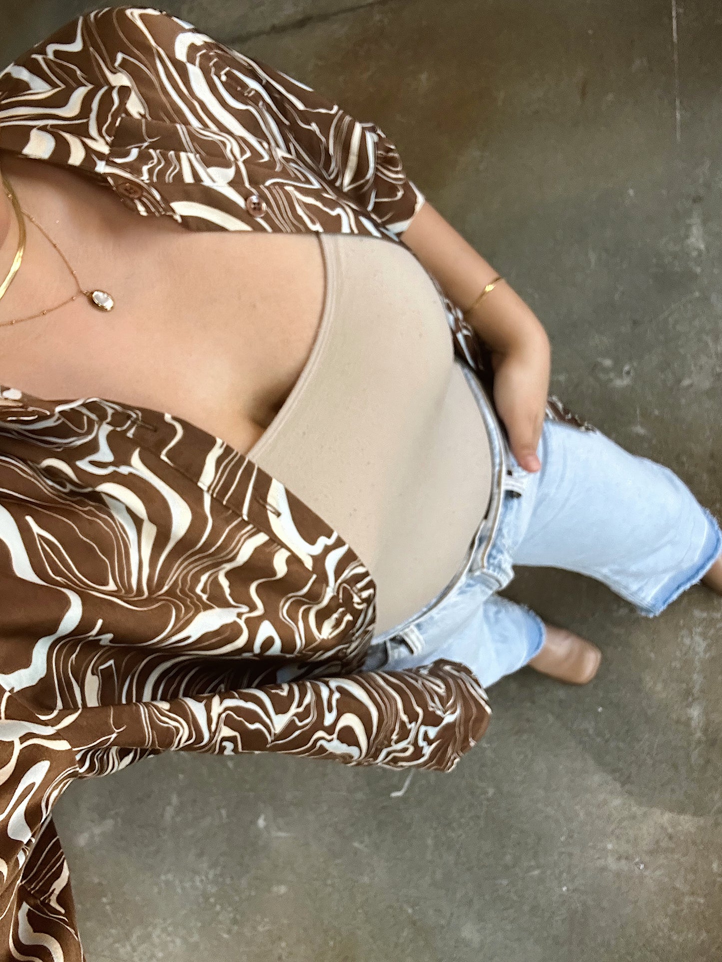 Mocha Swirl Button Up