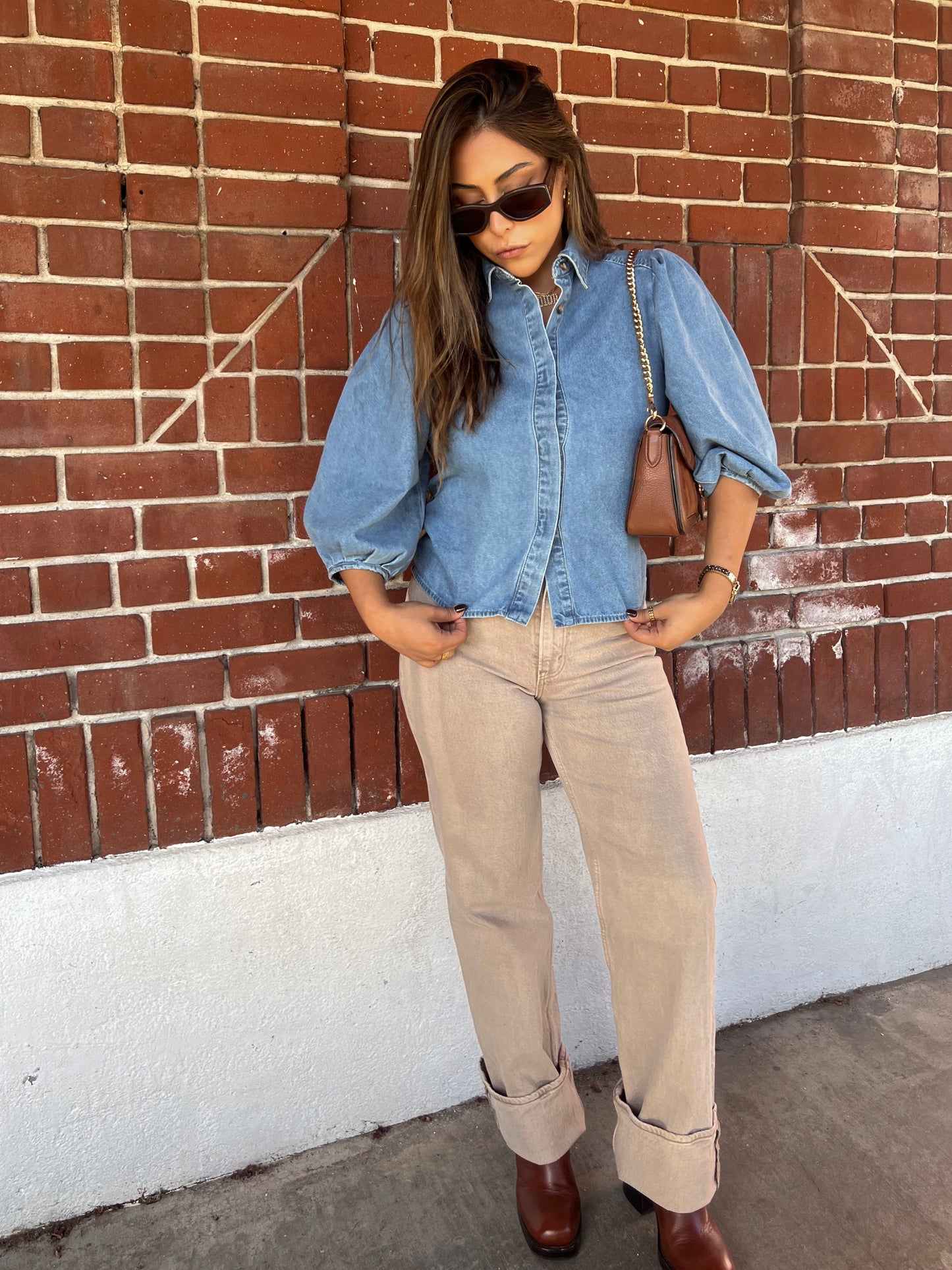 Harper Denim Blouse