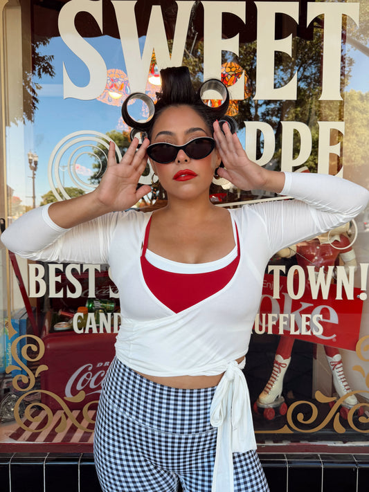 Cream Soda Wrap Top
